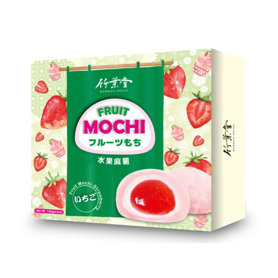 MOTI BAMBOO HOUSE FRUIT MOCHI MORANGO 140G 4UN TAIWAN