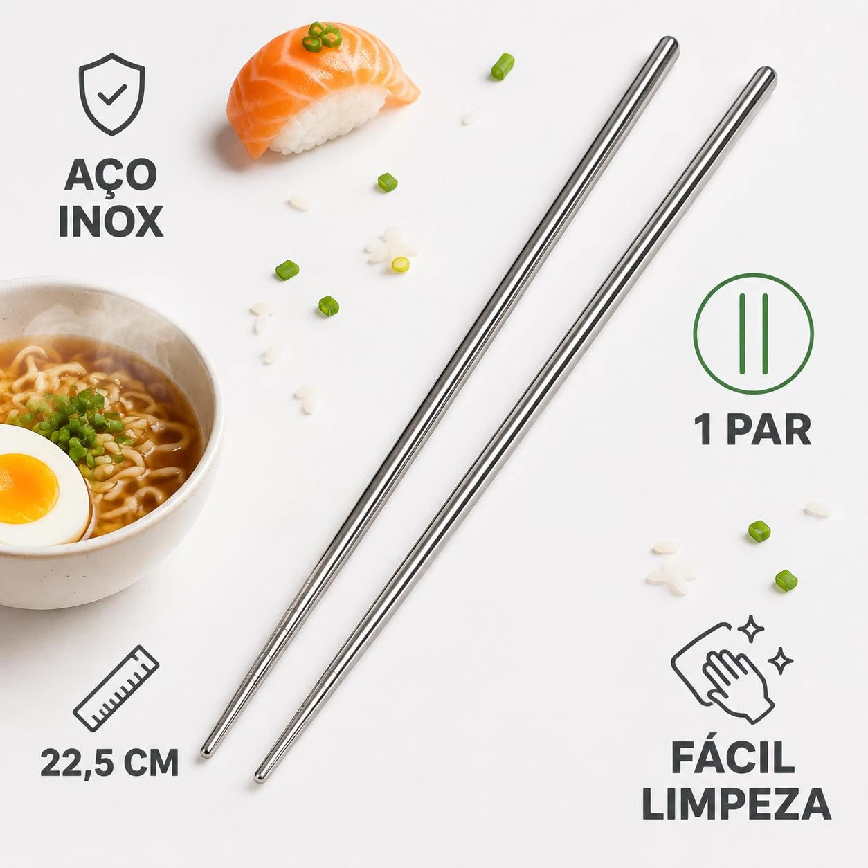 HASHI INOX MARUKAI 22CM 1 PAR C-4571 CHINA