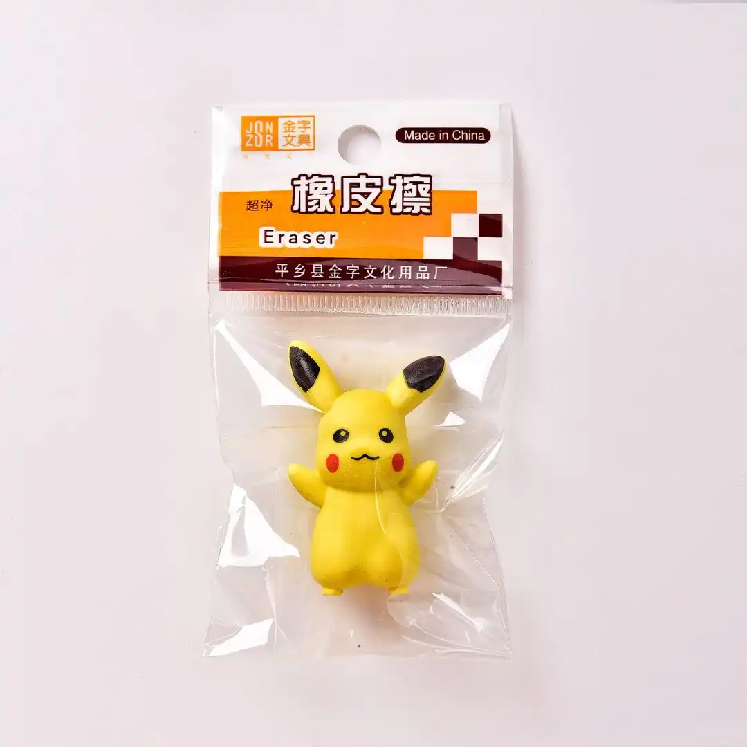 BORRACHA DE APAGAR LAPIS PIKACHU 1UN CHINA