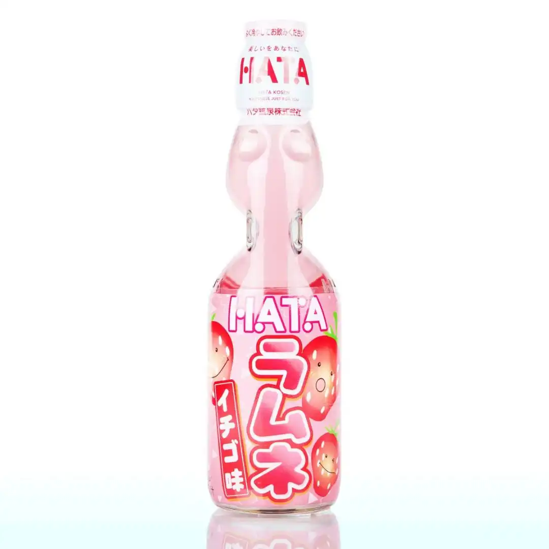 BEBIDA GASEIFICADA RAMUNE HATA MORANGO 200ML JAPAO