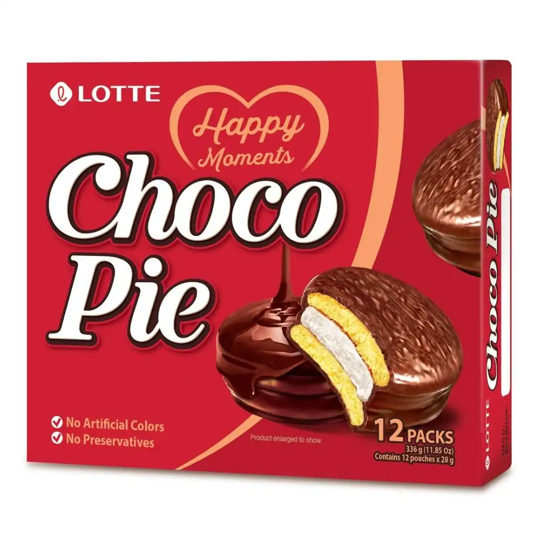 ALFAJOR CHOCO PIE LOTTE 336GR 12UN COREIA