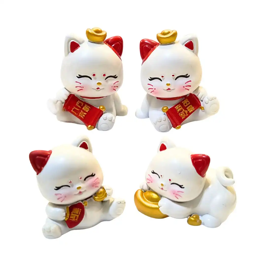 GATO DA SORTE MANEKI NEKO ENFEITE RESINA 5CM GR-1988 CHINA