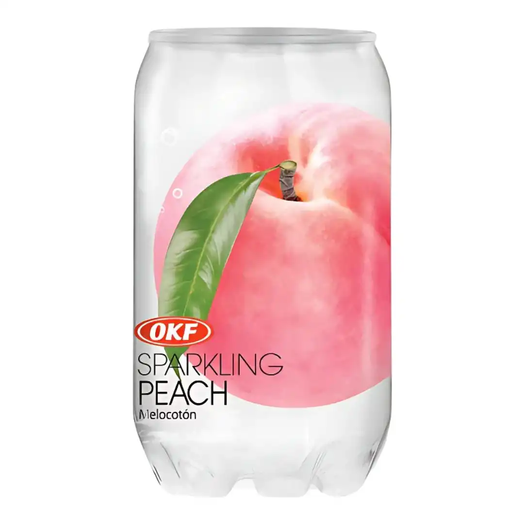 REFRI OKF PESSEGO 350ML SPARKLING PEACH PETCAN COREIA